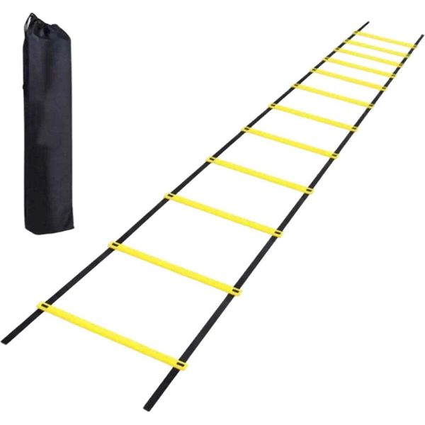 Set Di Allenamento Per Il Calcio - Set Completo - Include Pedine, Scala Di Corsa, Ostacoli E Cappelli - Borsa Sportiva - Attrezzatura Per Il Calcio-image