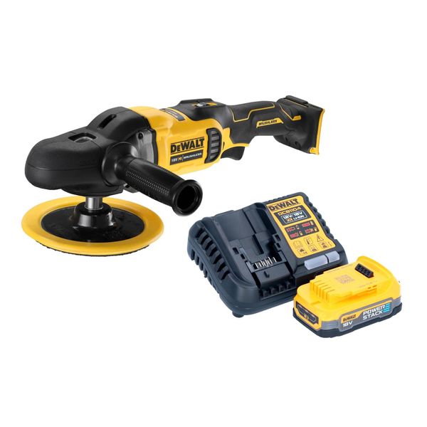 Dewalt Dcm 849 E1 Levigatrice Orbitale A Batteria 18 V 180 Mm Brushless + 1X Batteria Powerstack 1,7 Ah + Caricabatteria-image