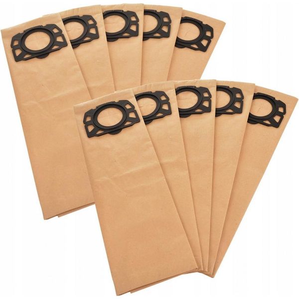 Confezione Da 10 Sacchetti Di Carta Per Aspirapolvere Karcher WD4 WD5 WD6 MV4 MV5 MV6 (Sostituisce Il Codice Articolo 2.863-006.0)-image