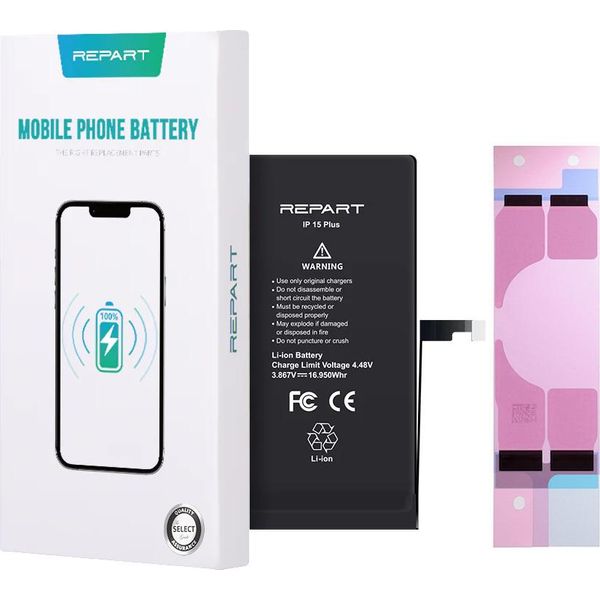 Tradebit Repart Batteria Di Ricambio Compatibile Con Apple Iphone 15 Plus - Li-Ion - 4383 Mah-image