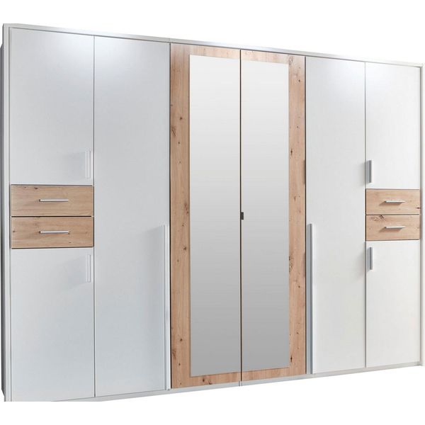 Armadio Vegas Armadio Per La Camera Da Letto Design Selezionabilebianco / Rovere Artigianale-image