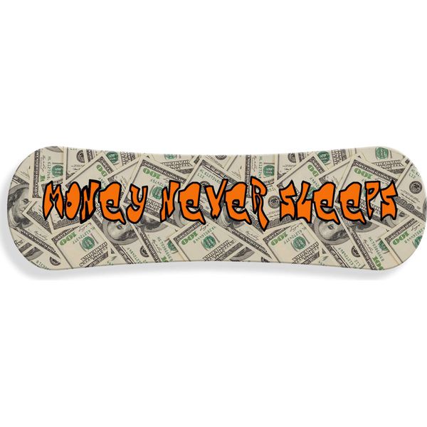 Stampa Su Acrilico Snowboard Money Never Sleep-image
