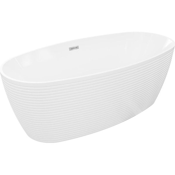 Mexen Lira Vasca Da Bagno Indipendente Modello 170 X 80 Cm, Bianca, Troppo Pieno Cromato - 52831708000-01-image