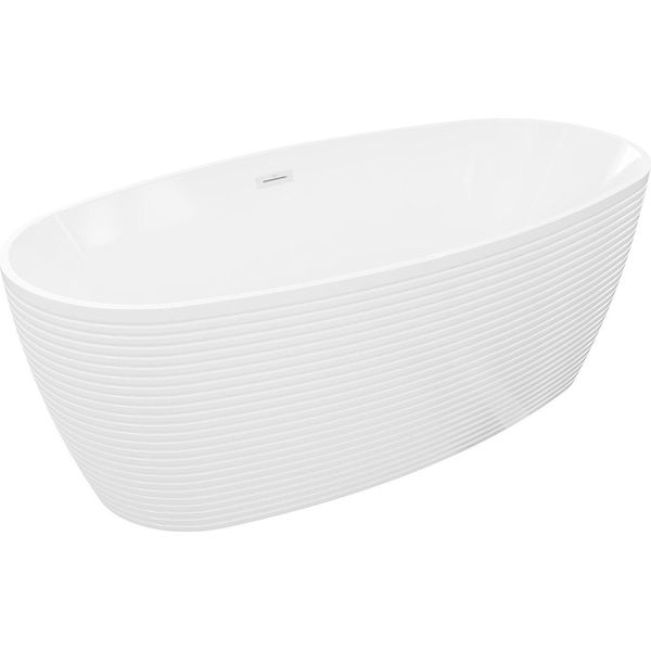 Mexen Lira Vasca Da Bagno Freestanding Modello 170 X 80 Cm, Bianca, Troppopieno Bianco - 52831708000-20-image