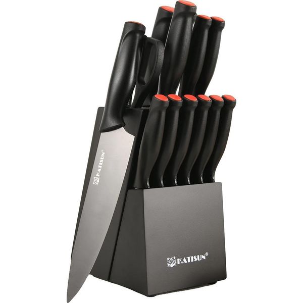 Set Di Coltelli, Materiale Acciaio Al Carbonio, 15 Pezzi, Lunghezza Della Lama 16,3 Cm, Lunghezza Del Manico 13 Cm, Angolo Della Lama 60-image