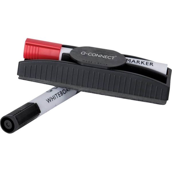 Q-Connect® KF18633 Tergilavagna Con Portapenne - Incl. 2 Penne, Magnetico, Nero-image