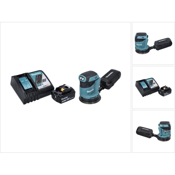 Makita Dbo 180 RG1 18 V - Levigatrice Eccentrica A Batteria Da 125 Mm + 1X Batteria 6,0 Ah + Caricatore-image