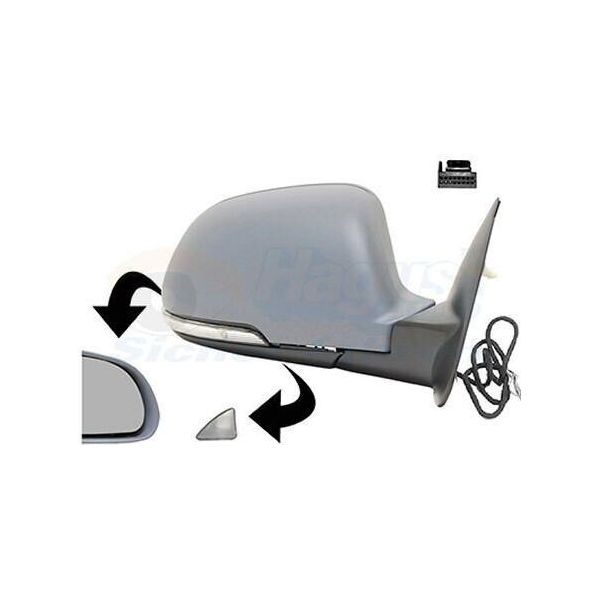 Specchietto Retrovisore Destro Esterno Van Wezel 7623806 Convesso Riscaldato Per Skoda Octavia Ii Combi (1Z5) Octavia (1Z3)-image