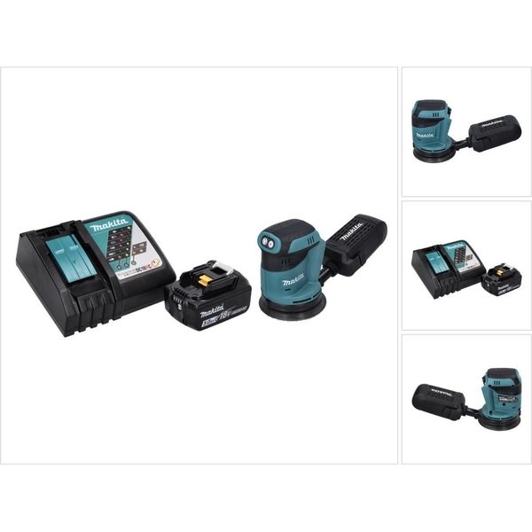 Levigatrice Orbitale A Batteria Makita Dbo 180 RT1 18 V - 125 Mm + 1X Batteria 5,0 Ah + Caricabatterie-image