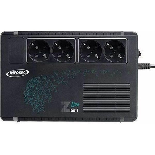 Infosec Zen Live 500 Gruppo Di Continuità (Ups) Line-Interactive 0,5 Kva 300 W 4 Uscite Ac (66081)-image
