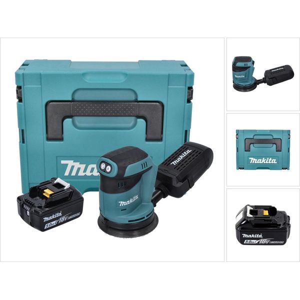 Levigatrice Orbitale A Batteria Makita Dbo 180 G1J 18 V - 125 Mm + 1X Batteria 6,0 Ah + Makpac - Senza Caricabatterie-image
