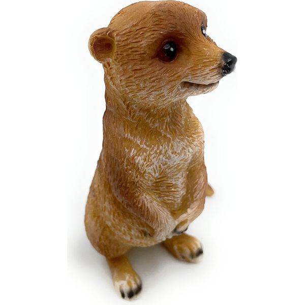 Onwomania Statuetta In Poliresina Suricato Mangusta Animale Decorativo In Poliresina Marrone 7,3 Cm-image