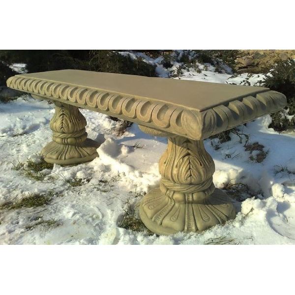 Casa Padrino Panca Da Giardino Liberty Beige 140 X 38 X H. 48 Cm - Panca Da Giardino E Patio Con Belle Decorazioni - Mobili Da Giardino E Patio Liberty-image
