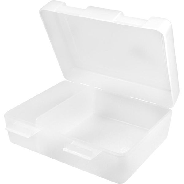 Scatola Per Il Pranzo Per Bambini "Dinnerbox Plus"" - BPA-FREE & Germany - Scatola Per Il Pranzo Con Divisorio E Chiusura A Scatto, Robusta Scatola Per Il Pranzo Dei Bambini - Trasparente-Latteo"-image