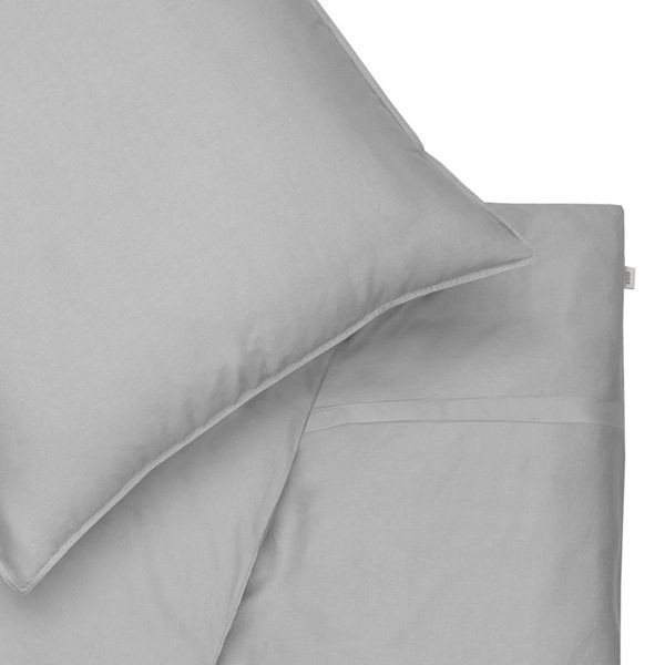 SchöNer Wohnen Set Di Biancheria Da Letto In Raso Colore Puro Grigio Dimensioni 135X200Cm-image