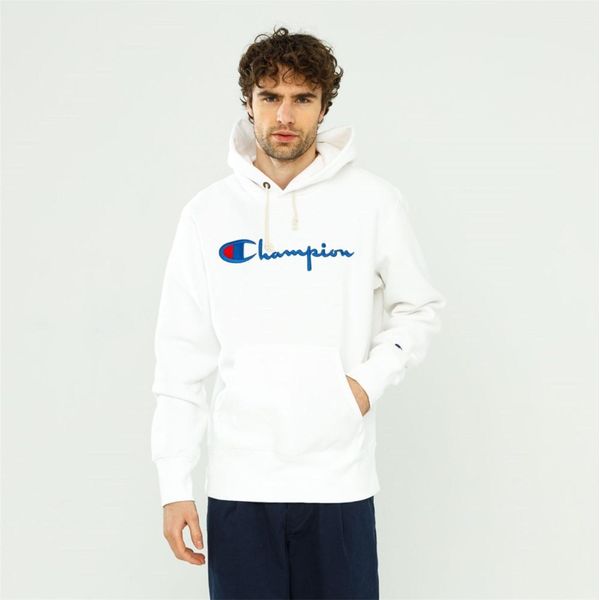 Champion Felpe Reverse Weave Script Logo Hooded Sweatshirt, 216499WW001WHT, Taglia: 173-image
