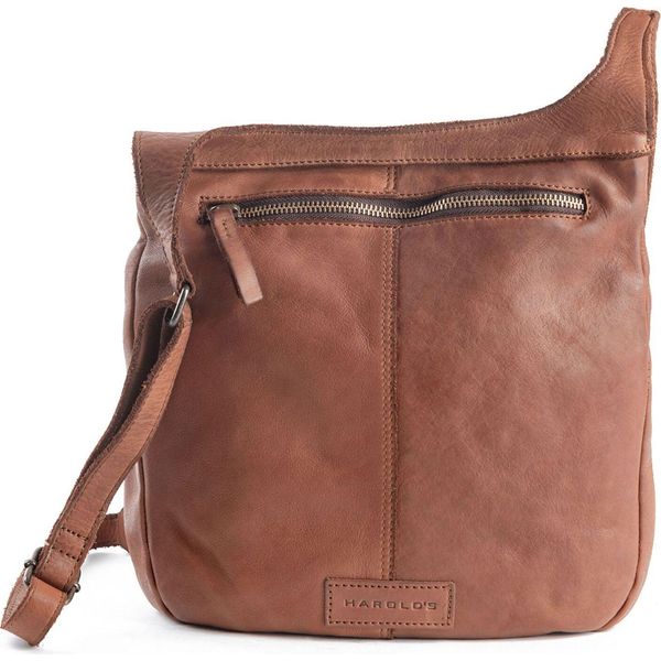 Harold's Pelle Borsa A Tracolla Borsa A Tracolla Submarine Shopper Zip Cognac Marrone-image