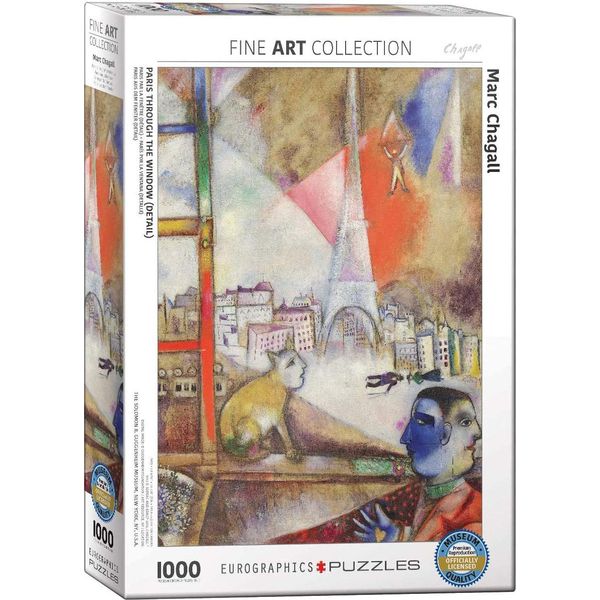 Puzzle Da 1000 Pezzi - Puzzle - Marc Chagall - Parigi Attraverso La Finestra + Accessori Per Puzzle-image