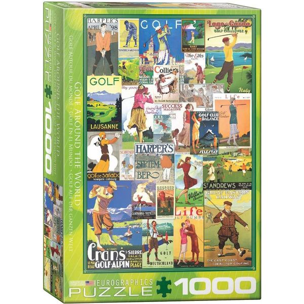 Puzzle Da 1000 Pezzi - Puzzle - Poster Pubblicitario Vintage Sul Golf + Cornice In Alluminio Per Puzzle Da 1000 Pezzi-image