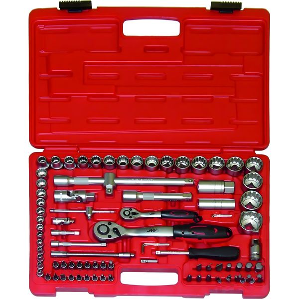 Set Di Chiavi A Bussola Jmp Multi-Profilo 82 Pezzi 1/4-1/2-image