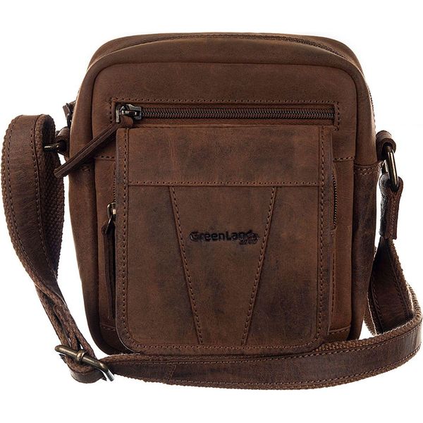 Greenland Nature Pelle Borsa A Tracolla Montenegro Crossbody Bag Brown Marrone-image