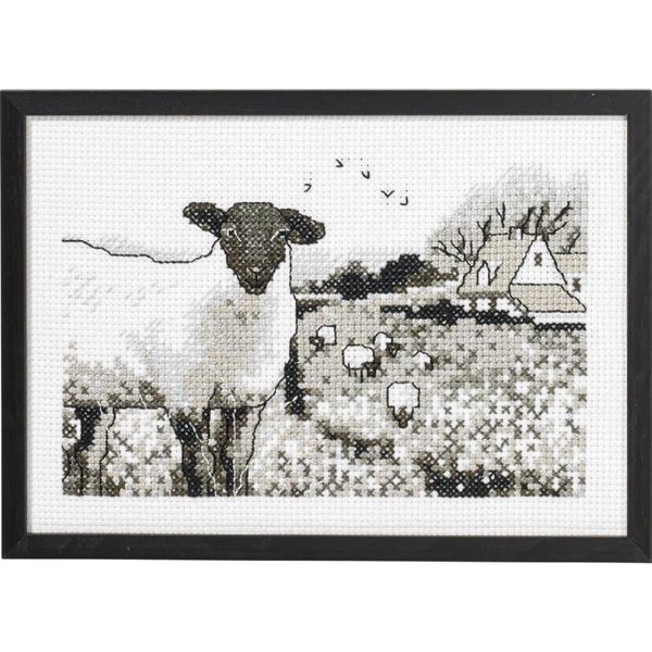 Set Per Punto Croce Permin "Pecore"", Schema Per Il Conteggio, 20X29Cm, 92-0733"-image