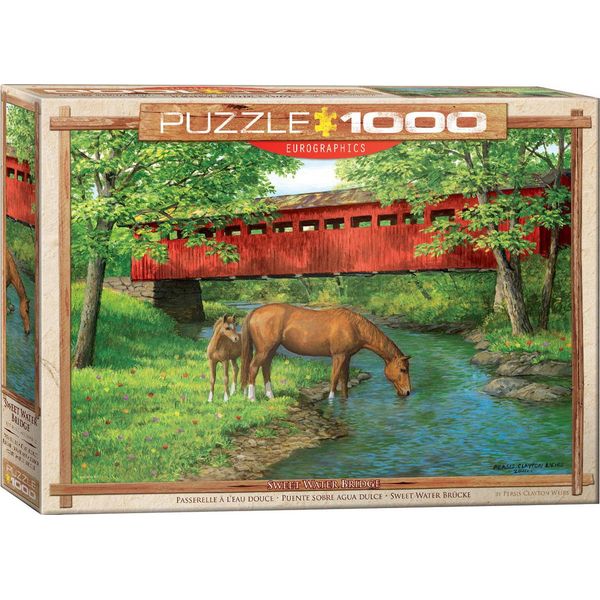 Puzzle Da 1000 Pezzi - Puzzle - Weirs - Cavalli Al Ponte + Puzzle Cornice In Alluminio Per 1000 Pezzi-image