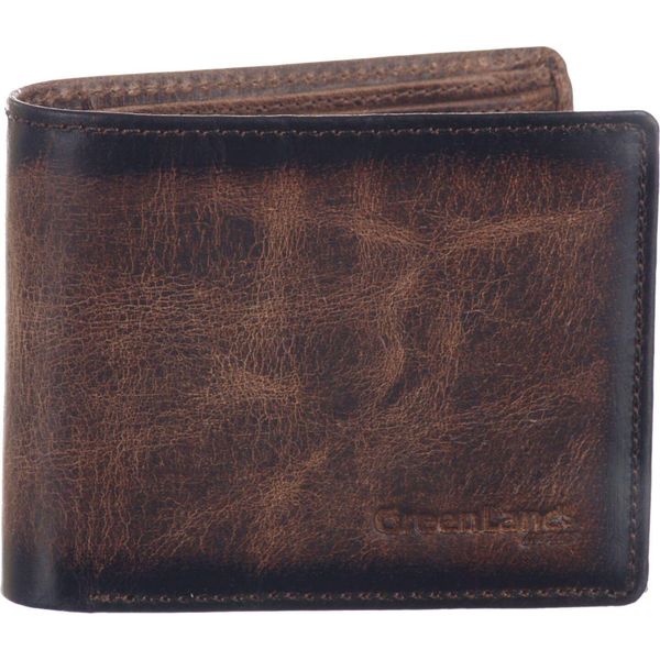 Greenland Nature Pelle Portafoglio Mascu & Line Wallet Rfid Brown Marrone-image