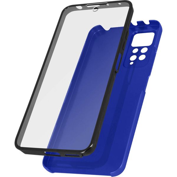 Custodia Protettiva Per Xiaomi Redmi Note 11 / Note 11S, Fronte + Retro - Blu-image