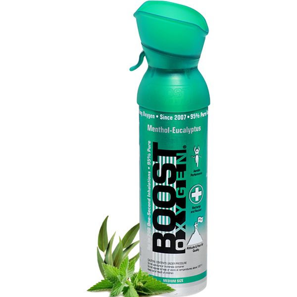 Boost Oxygen Ossigeno Puro In Bombola - 5 Litri Di Mentolo Ed Eucalipto, Ossigeno Puro Al 95% In Una Bombola Trasportabile Da 5 Litri-image