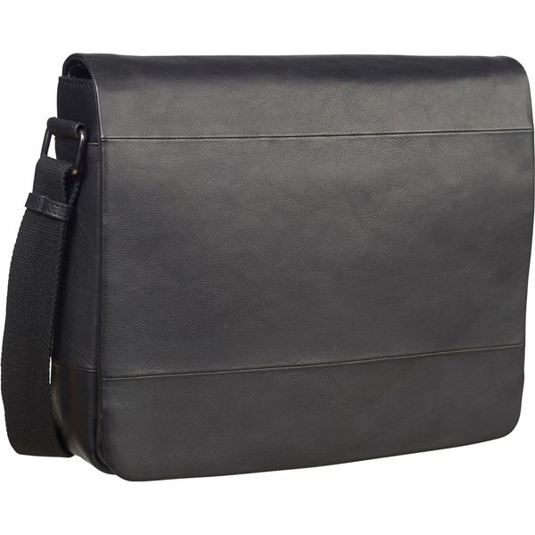 Leonhard Heyden Pelle Borsa A Tracolla Laptop Bag Con Scomparto Per Laptop Hamburg Shoulder Bag Black Nero-image