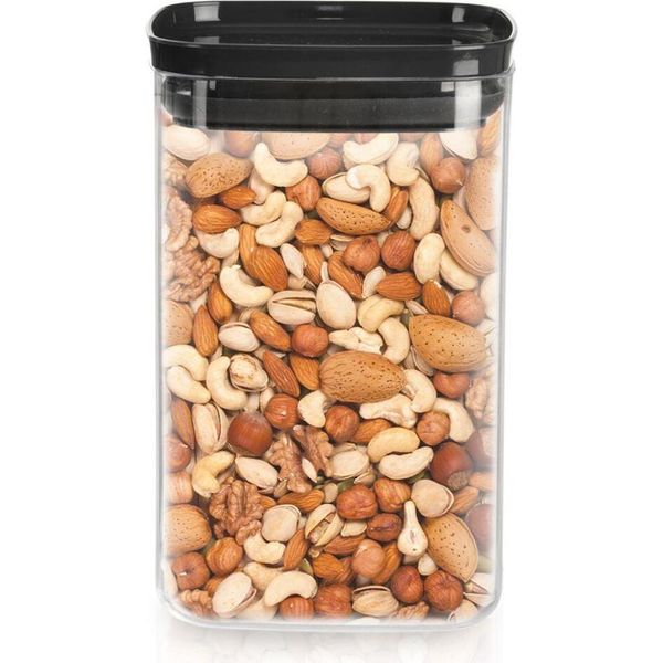Orion Barattolo Da Cucina Per La Conservazione Degli Alimenti Quadrato Con Guarnizione Coperchio Chiudibile Ermetico 1,4L-image