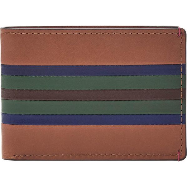 Fossil Portafoglio Bronson Fpw Bifold Wallet Colorful Stripes Marrone-image