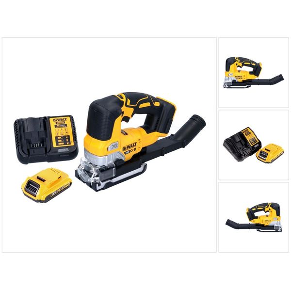 Seghetto Alternativo A Pendolo A Batteria Dewalt Dcs 334 D1 18 V Senza Spazzole + 1X Batteria Ricaricabile 2,0 Ah + Caricatore-image