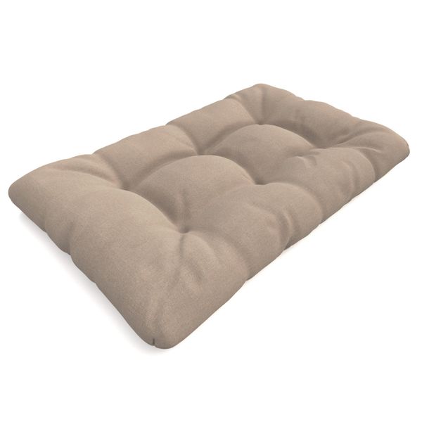 Pokar Cuscino Per Pallet Con Bella Trapuntatura Cuscino Per Divano In Pallet, Dimensioni: Cuscino Di Seduta 120 X 80, Colore: Beige-image