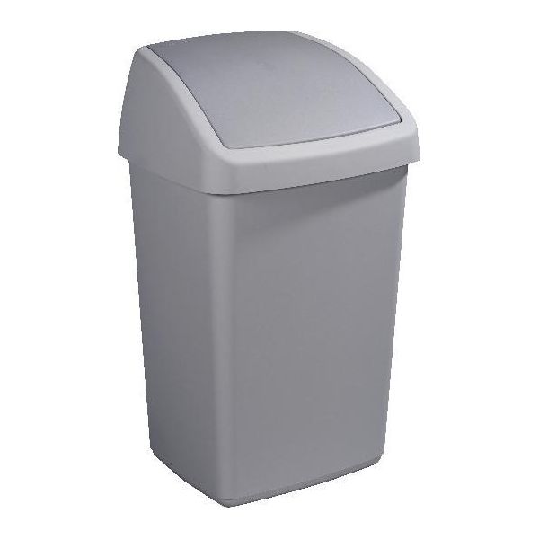 Sunware Cestino Per Rifiuti Delta 50L Grigio - Cestino Per Rifiuti In Plastica Con Coperchio Basculante-image