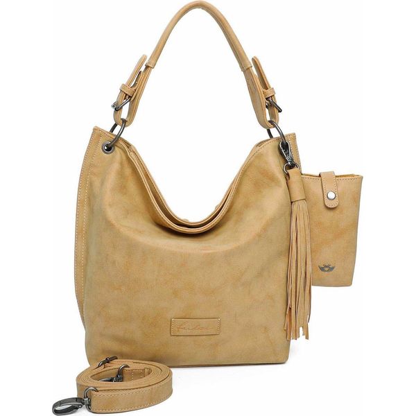 Fritzi Aus PreußEn Borsa Shopper Borsa A Tracolla Vintage Fritzi01 Limited Hobo Honey Mustard Senape-image