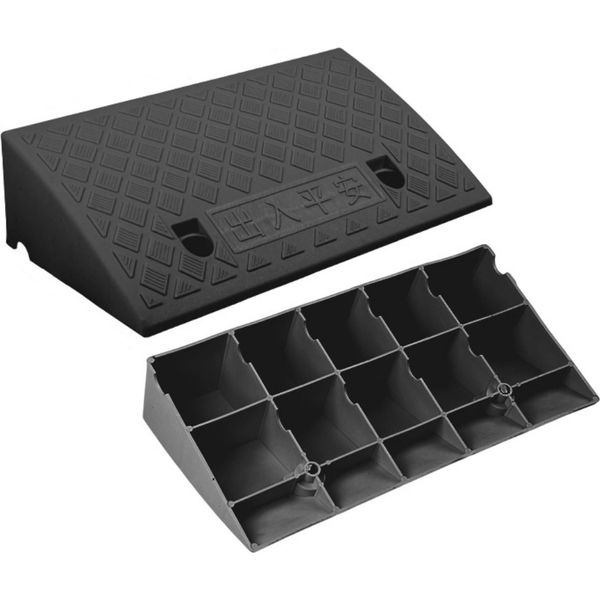 Set Di 2 - Rampa Carrabile 50X27X7 Cm | Rampa Per Marciapiede | Cuneo Carrabile | Rampa Per Sedia A Rotelle | Rampa Di Soglia Per Moto, Auto, Sedia A Rotelle, Rimorchio, Carriola | Ausilio Carrabile - Rampa In Plastica | Rampa Per Soglia Porta-image
