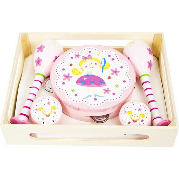 4Iq Set Di Strumenti In Legno Per Bambini 3In1 Rosa-image