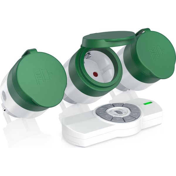 Set Di Prese Radiocomandate Da Esterno Bearware 3X Prese Da Esterno + Telecomando / Max. 25M-image