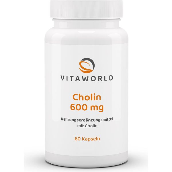 Vitaworld Colina 600 Mg | 60 Capsule | Colina Bitartrato | Vegano-image