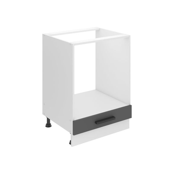 Base Da Cucina Belini, Base Da Cucina Larga 60 Cm. Base Per Cucina Sdp Senza Piano Di Lavoro. Mobile Da Cucina Senza Anta, Con Cassetti, Argento Opaco-image