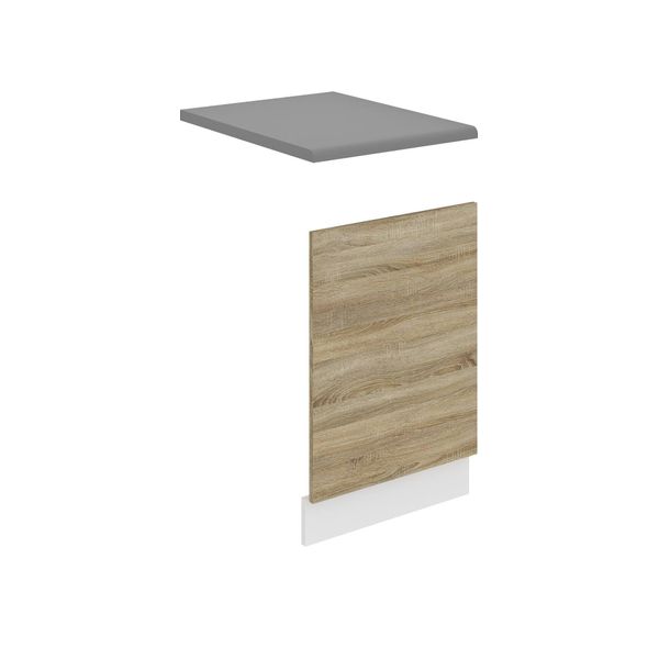 Pannello Frontale Belini Per Lavastoviglie Po. Pannello Frontale Per Lavastoviglie Largo 45 Cm. Pannello Frontale Per Lavastoviglie Senza Maniglia, Rovere Sonoma-image