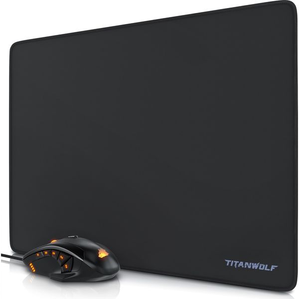 Set Economico Di Mouse E Tappetino Per Mouse Titanwolf, Mouse E Tappetino Per Mouse Da Gioco 440 X 350 Mm Bundle "Specialist"""-image