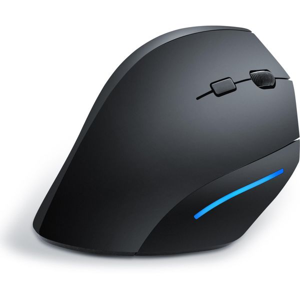 Mouse Ergonomico Senza Fili Csl, Mouse Verticale Ergonomico A 2,4 Ghz, Contro La Sindrome Rsi Del Braccio Del Mouse/Tennis-image
