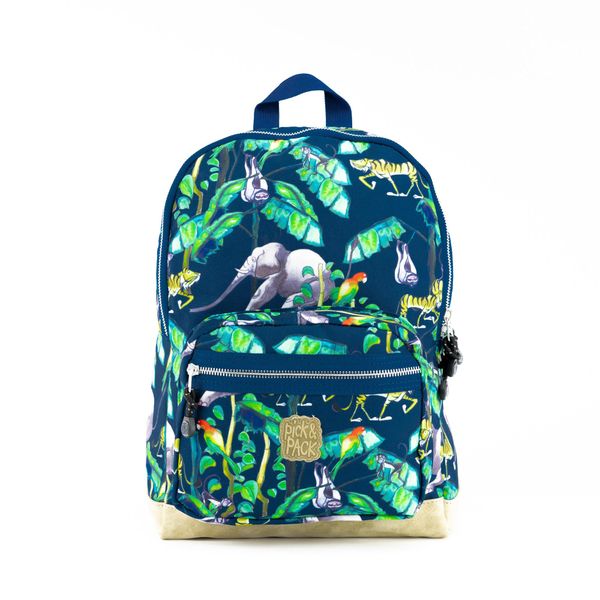 Pick & Pack Tempo Libero Zaino Zaino Happy Jungle Backpack 10L Navy Blu Scuro-image