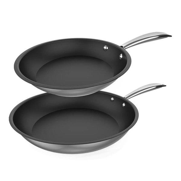 Cecotec Set Di Padelle Classy 20-24 Secchi In Acciaio. Diametro 20-24 Cm, Acciaio Inossidabile 18/10, Rivestimento Antiaderente, Manico Rivettato, Adatto A Tutti I Tipi Di Fornelli.-image