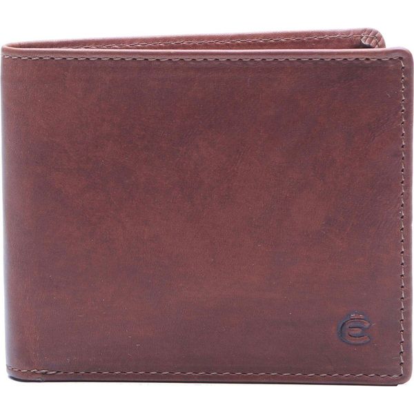 Esquire Pelle Porta Carte Di Credito Dallas Credit Card Case Brown Marrone-image