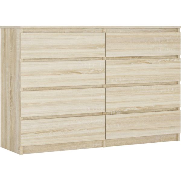 Cassettiera 8 Cassetti, Colore: Rovere Sonoma, 138 X 101 X 39 Cm-image