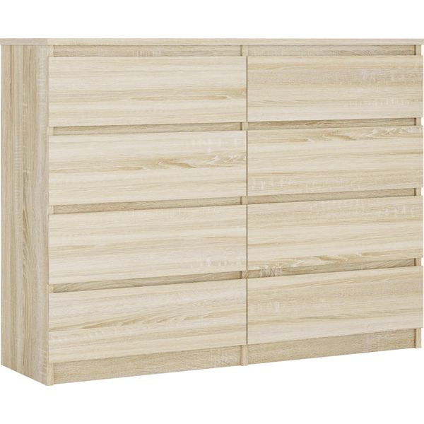 Cassettiera 8 Cassetti, Colore: Rovere Sonoma, 120 X 101 X 39 Cm-image
